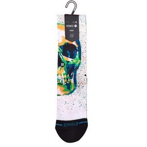 Stance MO Skull Casual Crew Socks Medium US Mens 6-8.5 US Womens 8-10.5